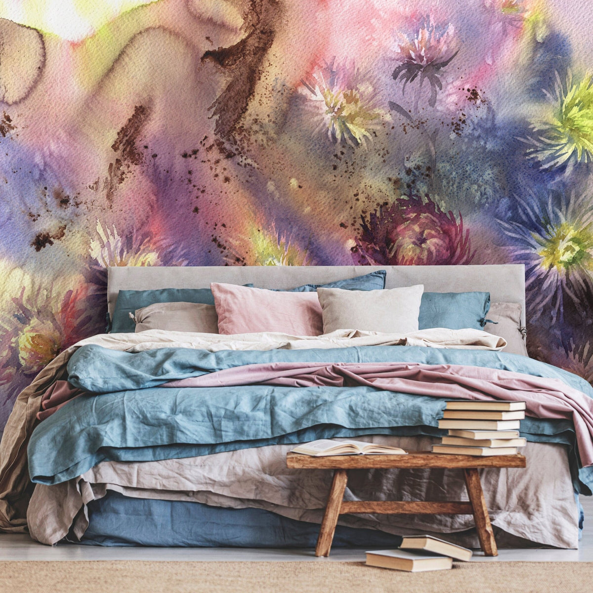 Abstract Floral Explosion Wallpaper - A313 - WallTrend