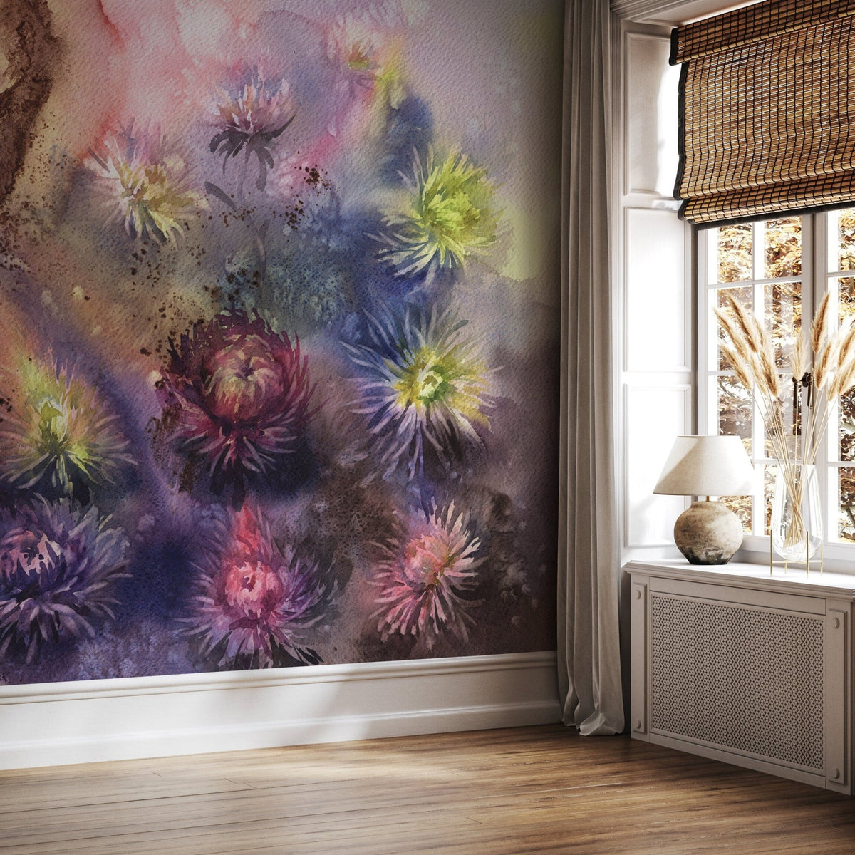 Abstract Floral Explosion Wallpaper - A313 - WallTrend