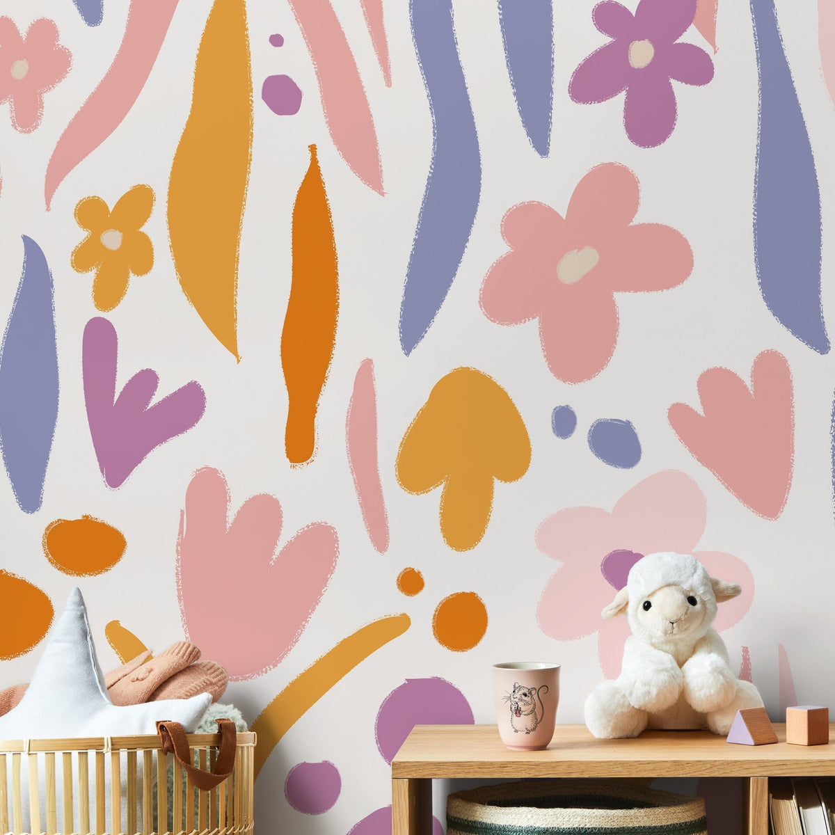 Abstract Floral Harmony Wallpaper - C479 - WallTrend