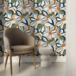 Abstract Floral Harmony Wallpaper - D657 - WallTrend