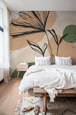 Abstract Floral Illustration Wallpaper - B955 - WallTrend