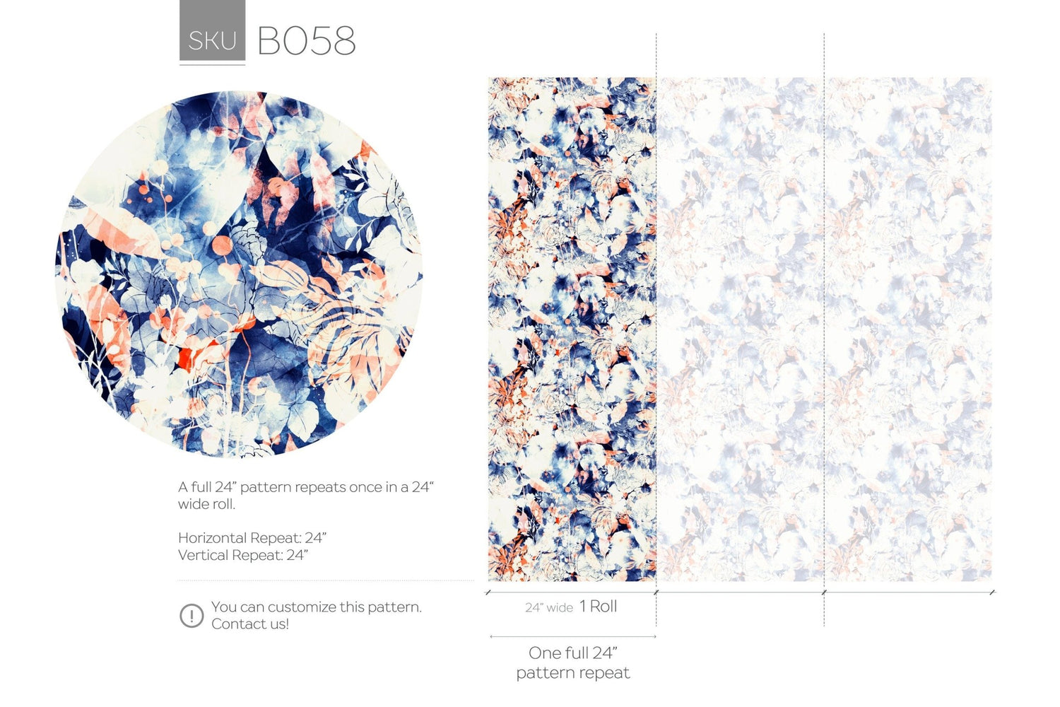 Abstract Floral Medley Wallpaper - B058 - WallTrend