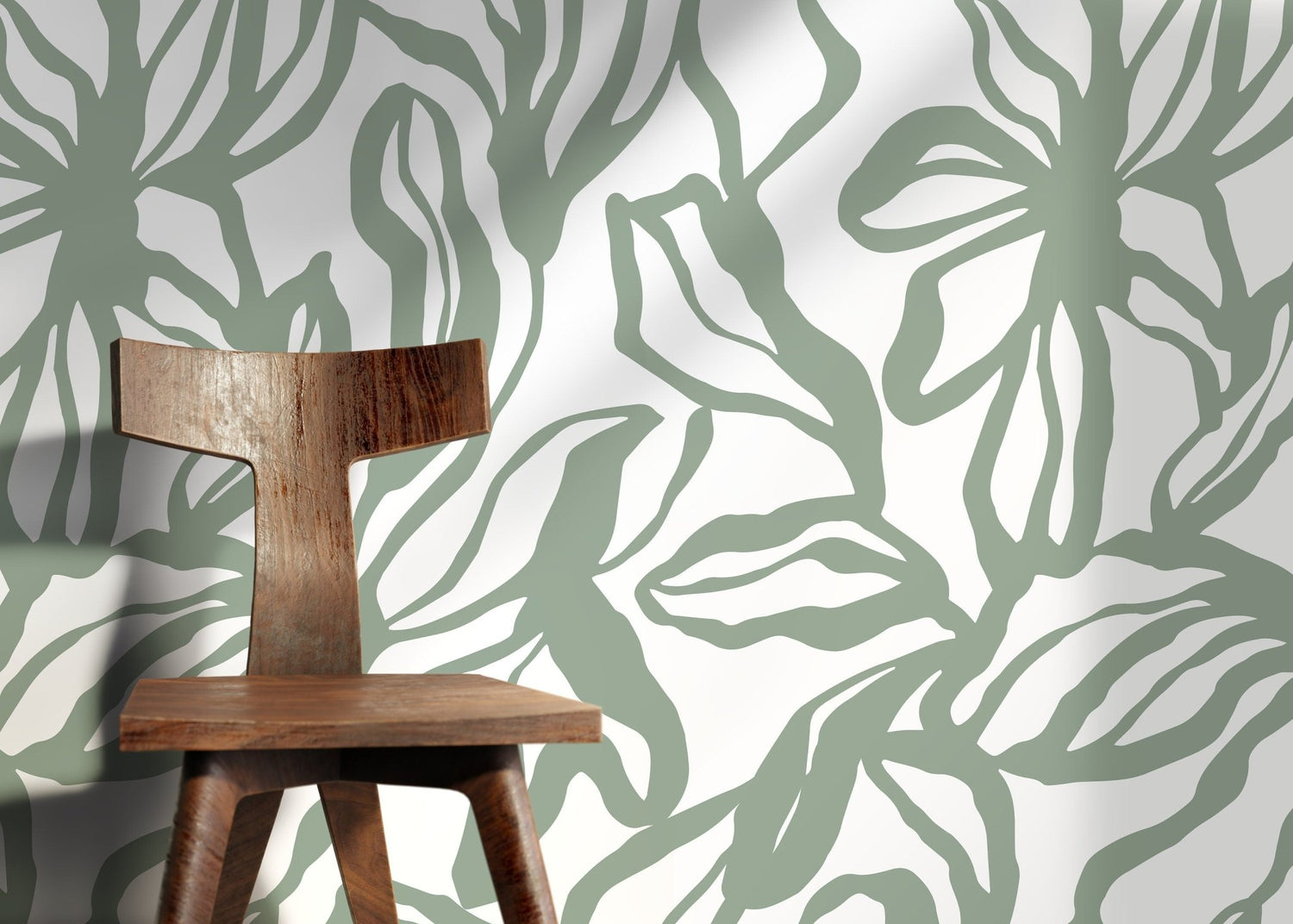 Abstract Floral Silhouette Wallpaper - D288 - WallTrend