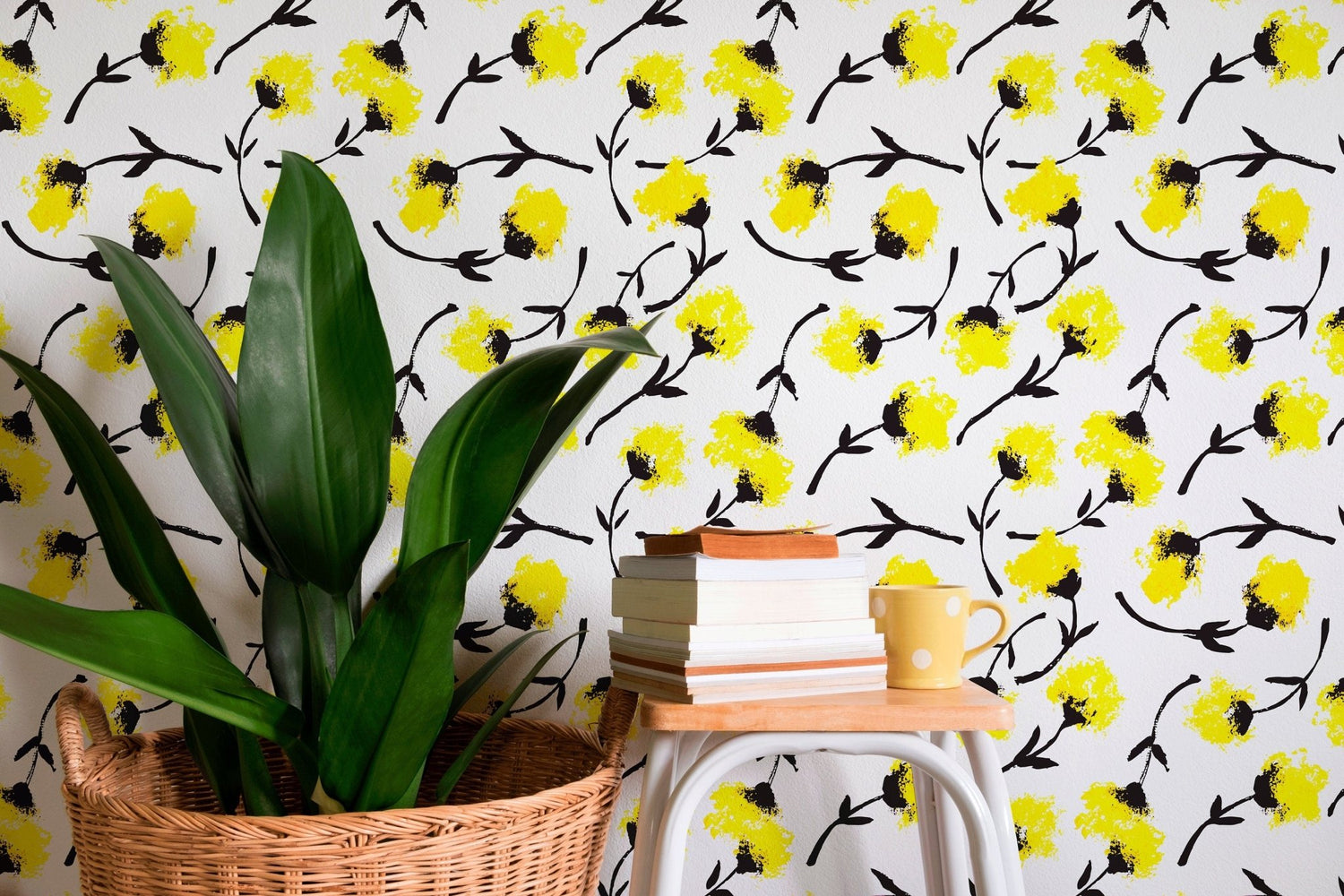 Abstract Floral Splash Wallpaper - B606 - WallTrend