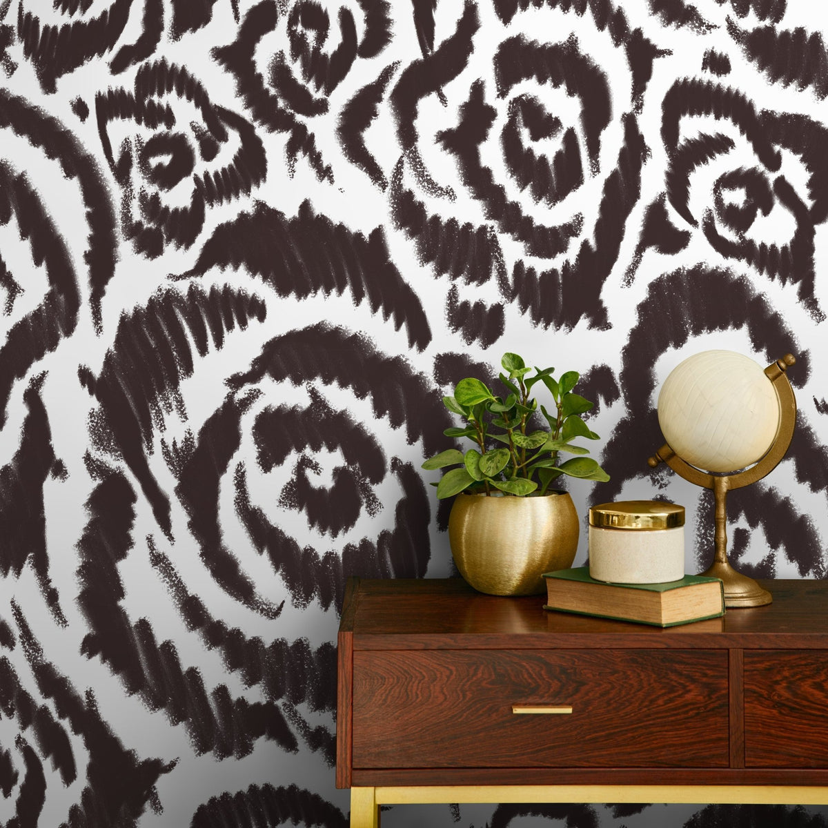 Abstract Floral Swirls Wallpaper - C660 - WallTrend