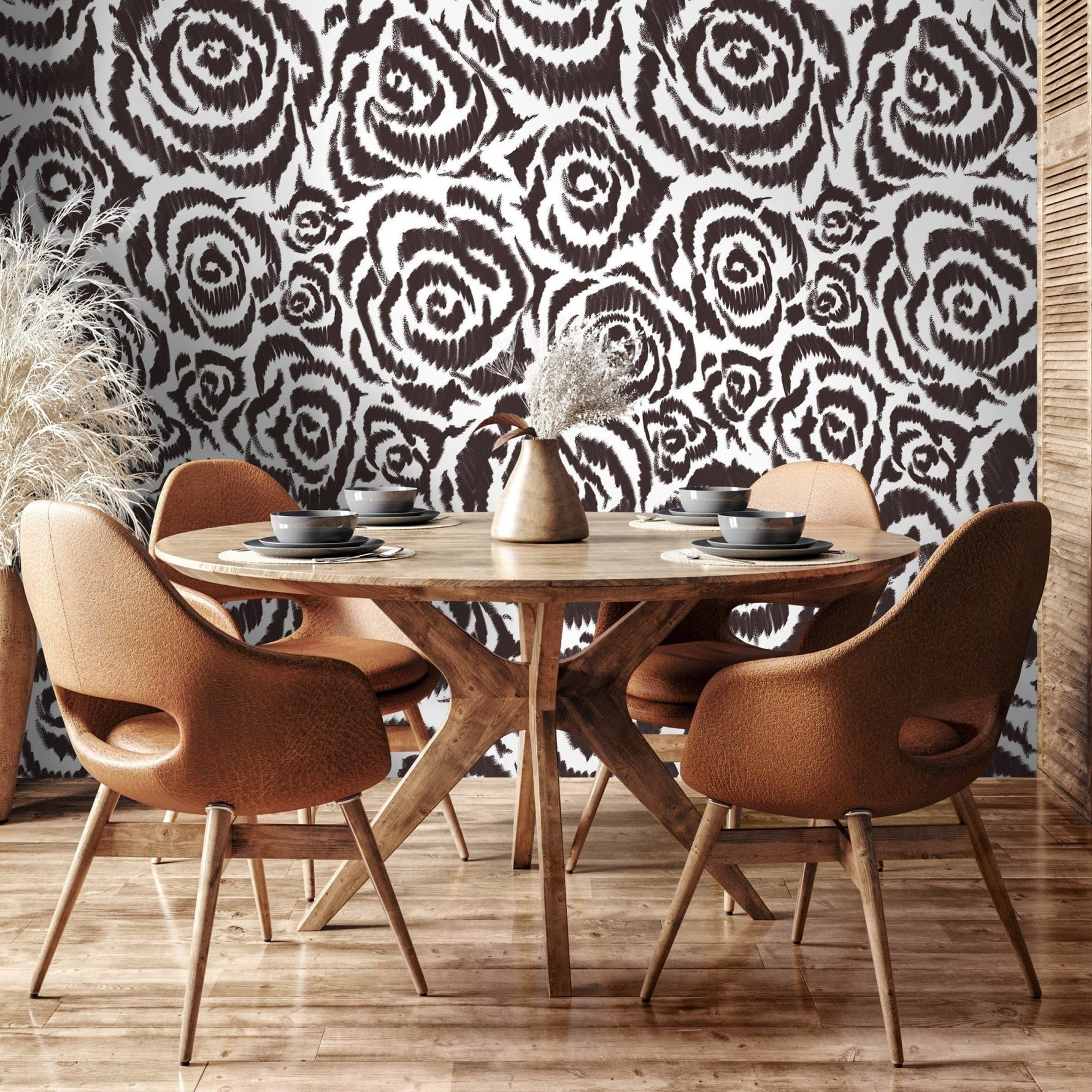 Abstract Floral Swirls Wallpaper - C660 - WallTrend