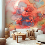 Abstract Floral Watercolor Wallpaper - A162 - WallTrend