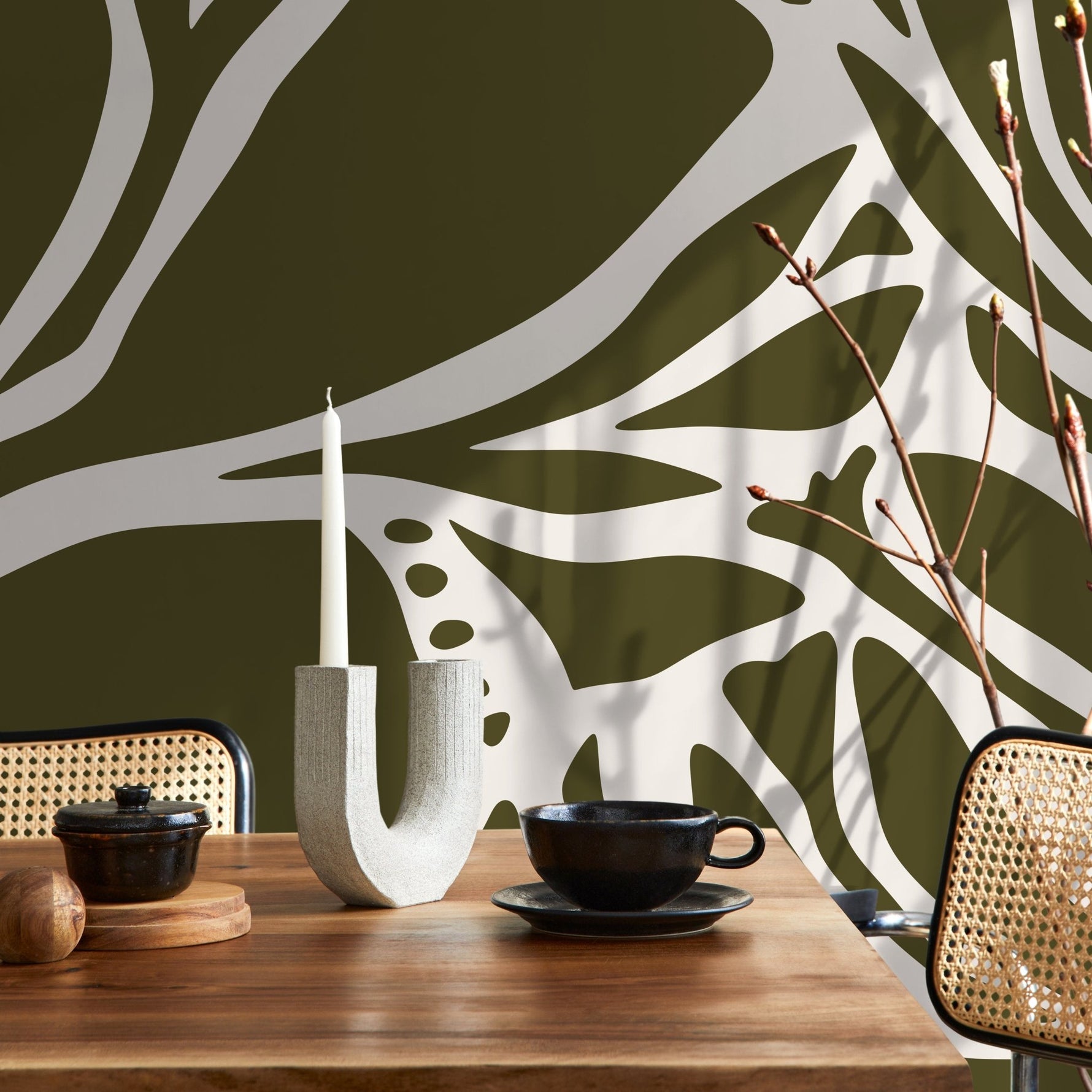 Abstract Forest Silhouette Wallpaper - D636 - WallTrend