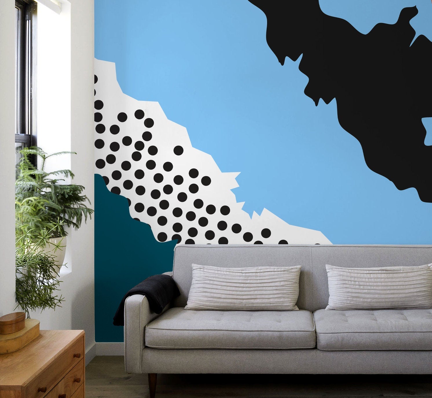 Abstract Geometric Clash Wallpaper - B498 - WallTrend