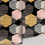 Abstract Geometric Contrast Wallpaper - A855 - WallTrend