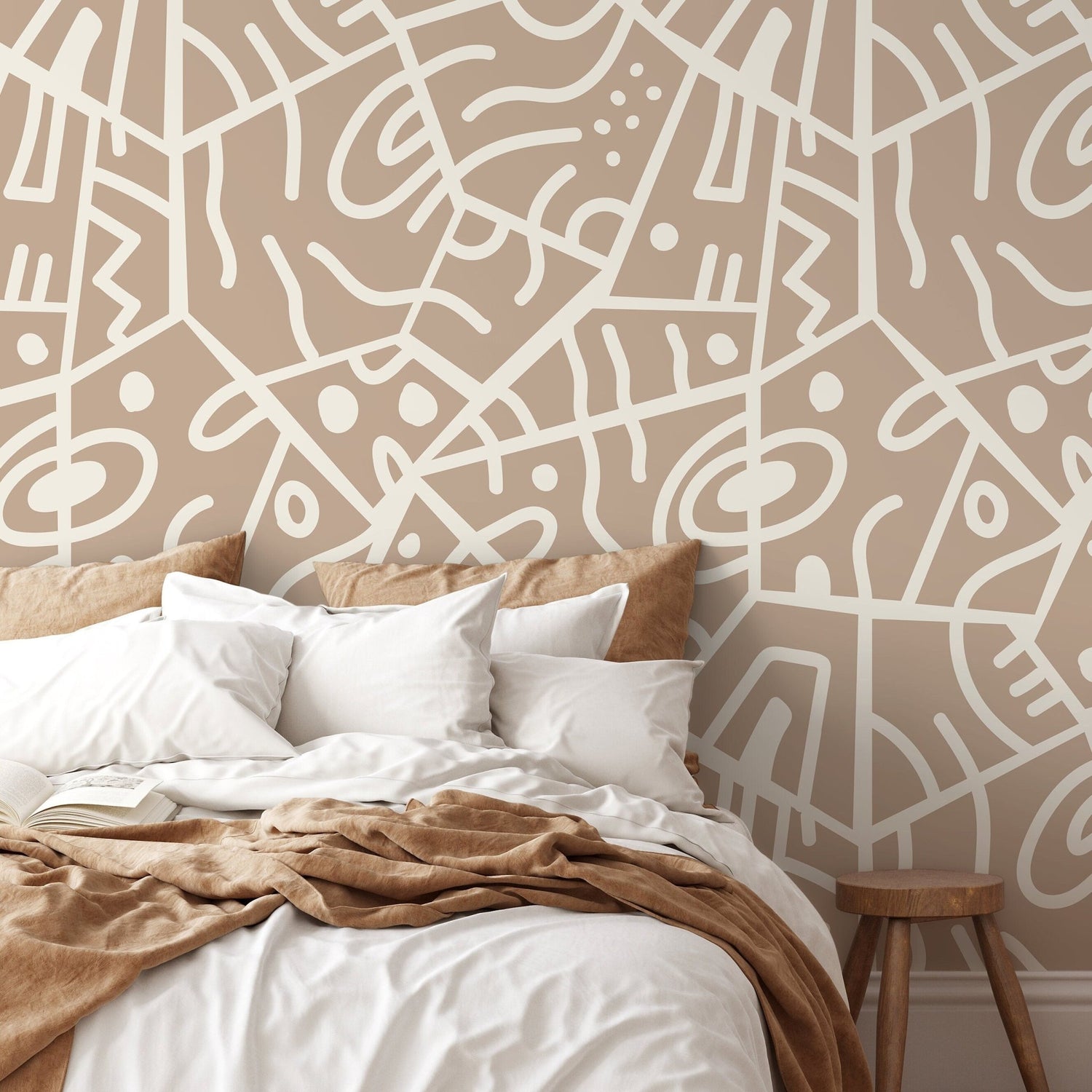 Abstract Geometric Doodles Wallpaper - D552 - WallTrend