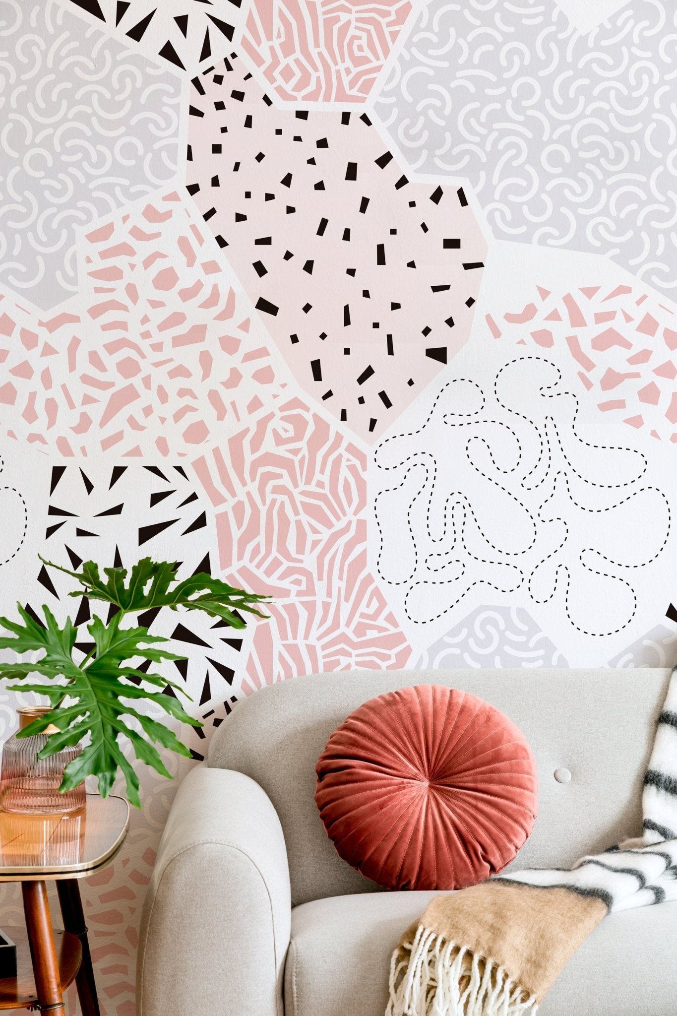 Abstract Geometric Fusion Wallpaper - B712 - WallTrend