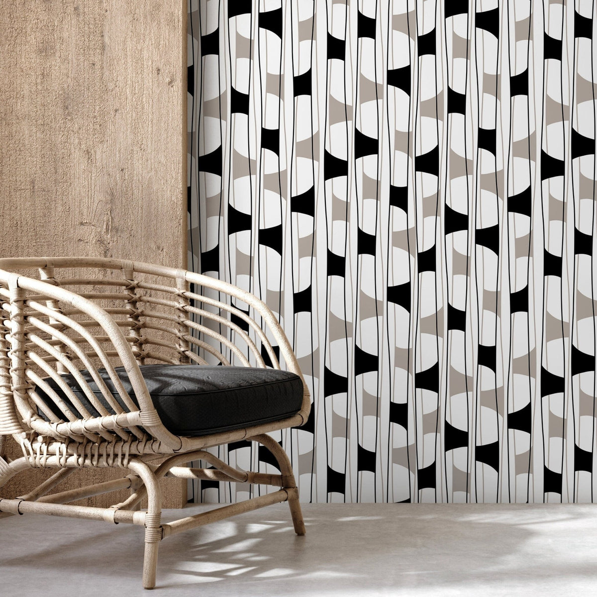 Abstract Geometric Lines Wallpaper - C301 - WallTrend