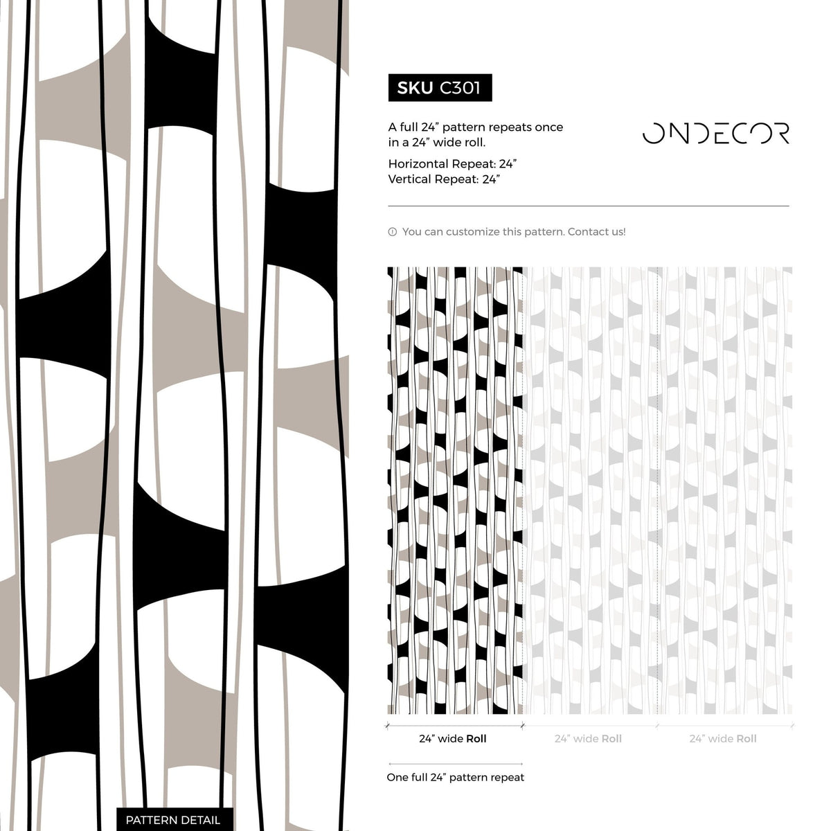 Abstract Geometric Lines Wallpaper - C301 - WallTrend