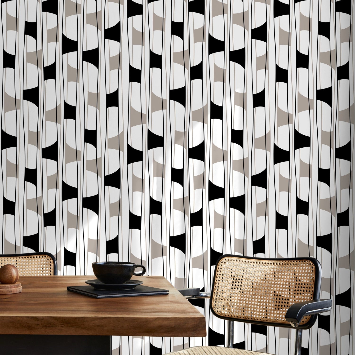 Abstract Geometric Lines Wallpaper - C301 - WallTrend