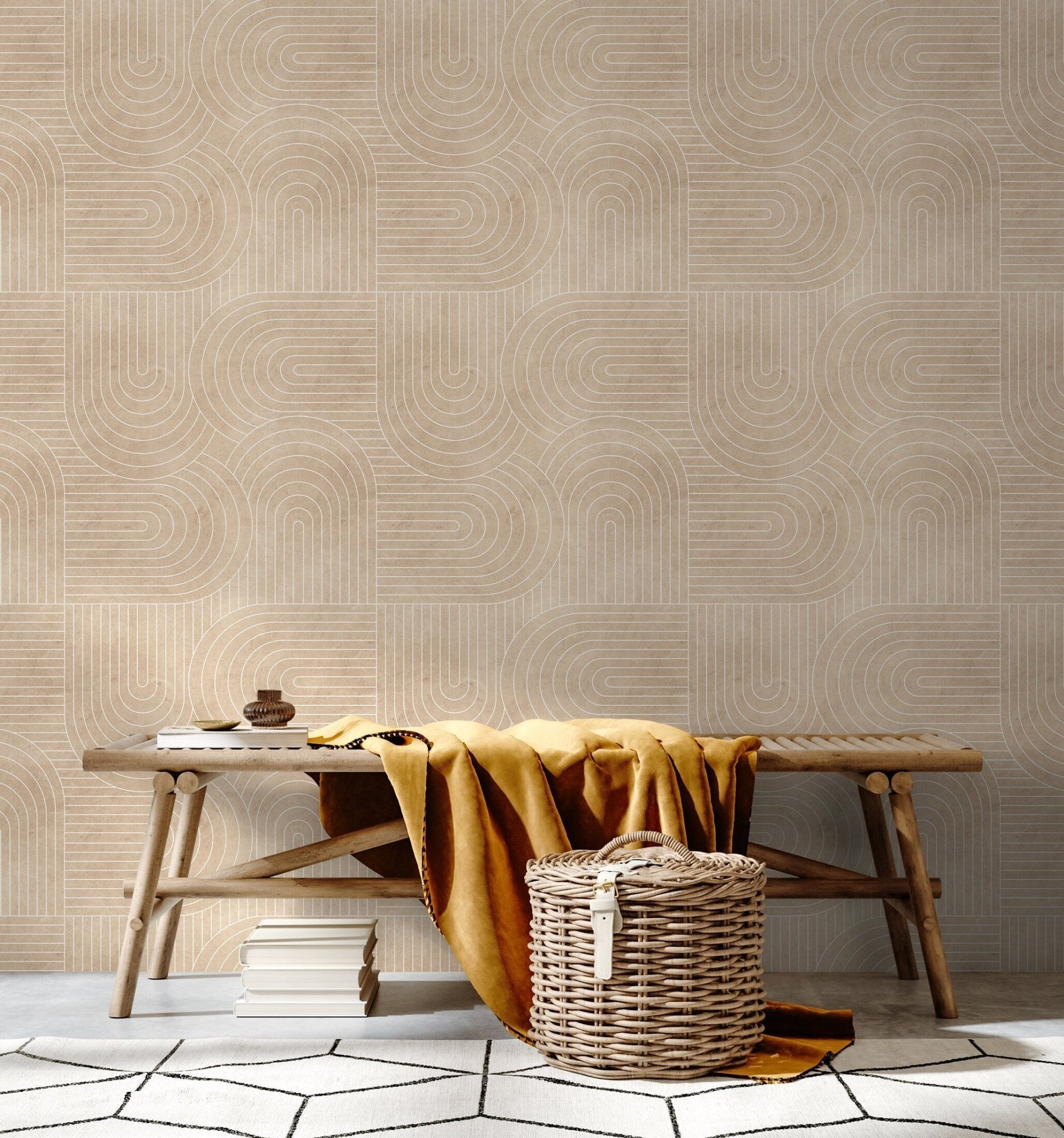 Abstract Geometric Lines Wallpaper - C847 - WallTrend