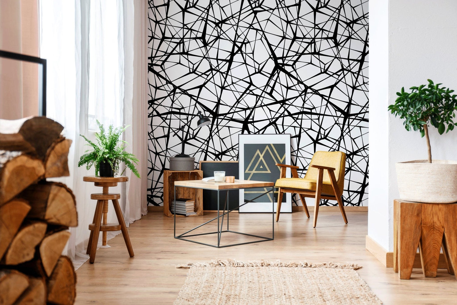 Abstract Geometric Maze Wallpaper - B562 - WallTrend