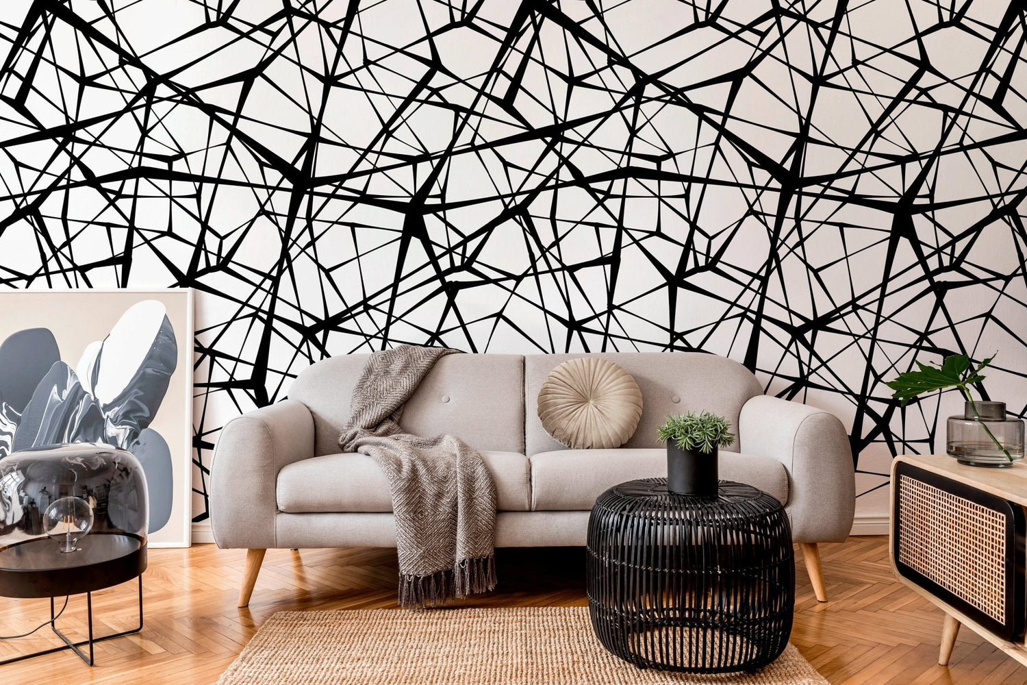 Abstract Geometric Maze Wallpaper - B562 - WallTrend