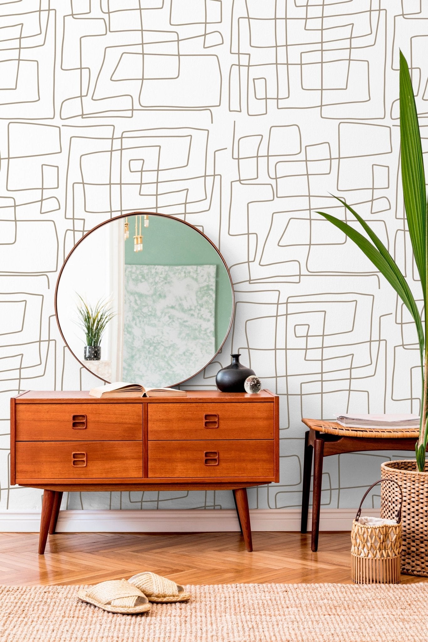 Abstract Geometric Maze Wallpaper - C246 - WallTrend