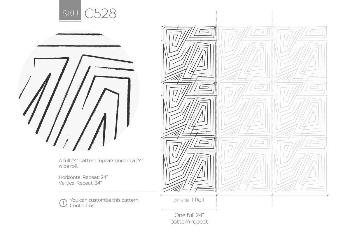 Abstract Geometric Maze Wallpaper - C528 - WallTrend