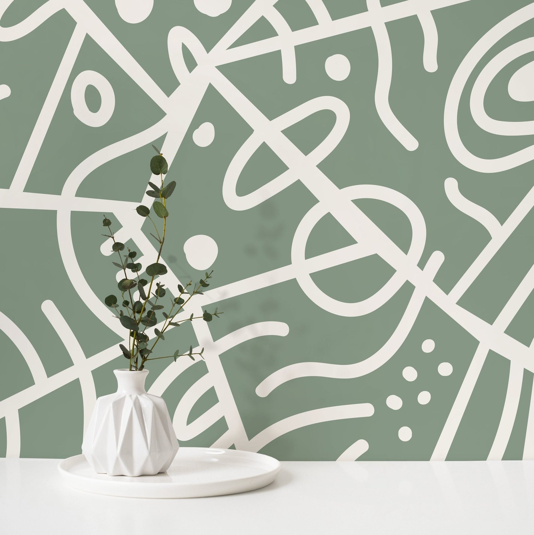 Abstract Geometric Maze Wallpaper - D551 - WallTrend