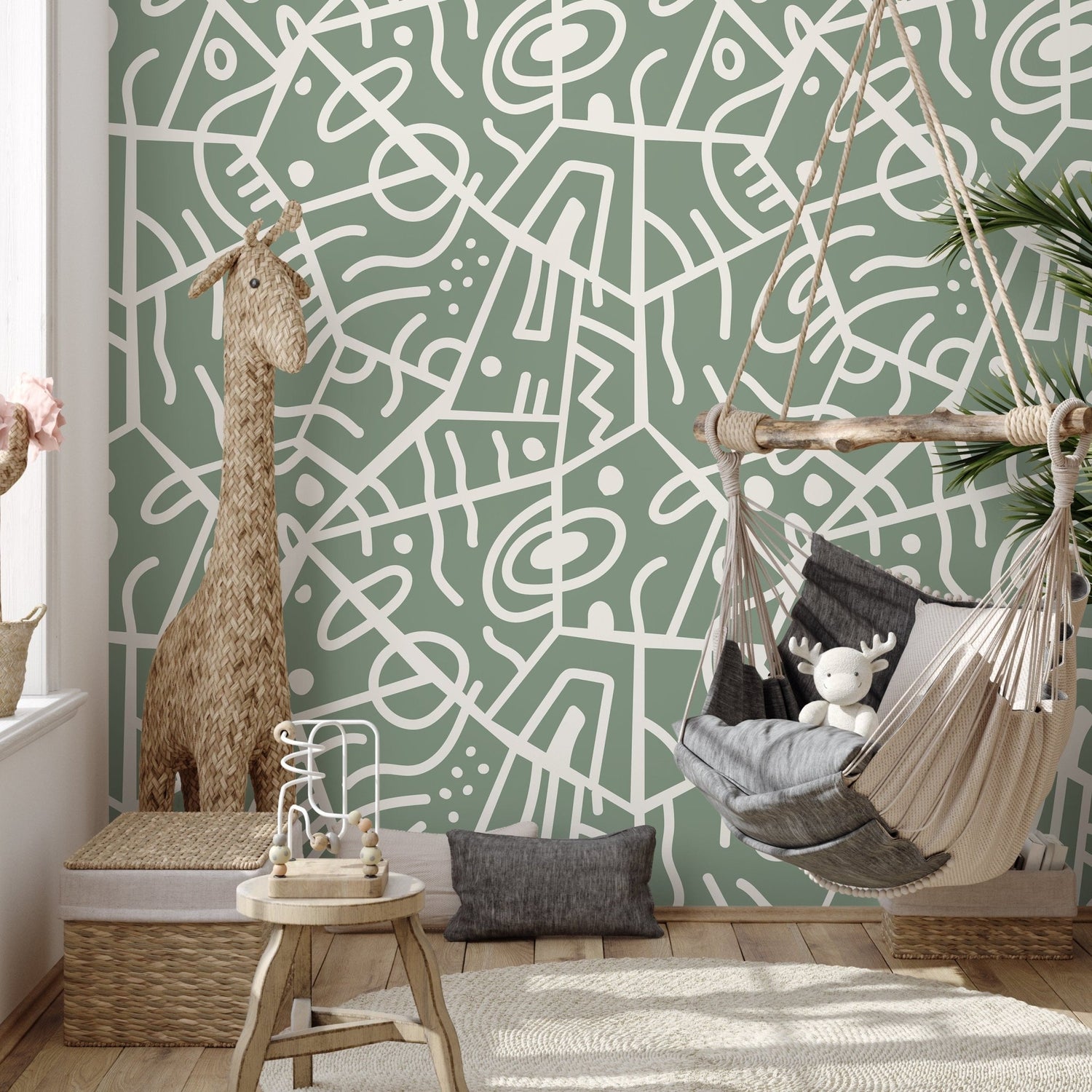 Abstract Geometric Maze Wallpaper - D551 - WallTrend