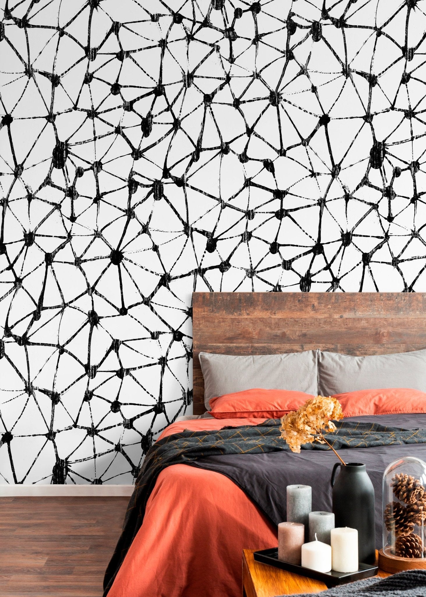 Abstract Geometric Network Wallpaper - C879 - WallTrend