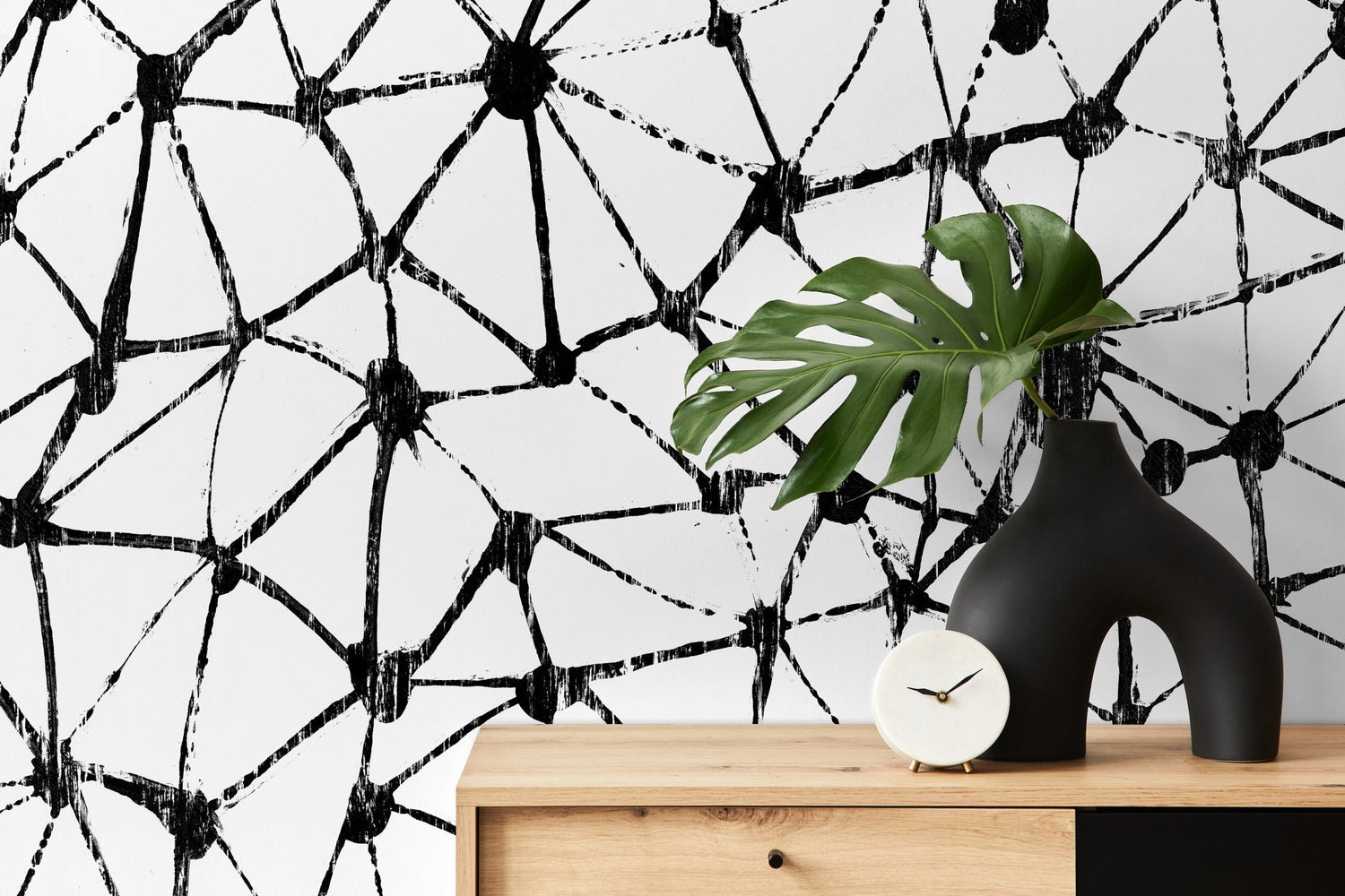 Abstract Geometric Network Wallpaper - C879 - WallTrend