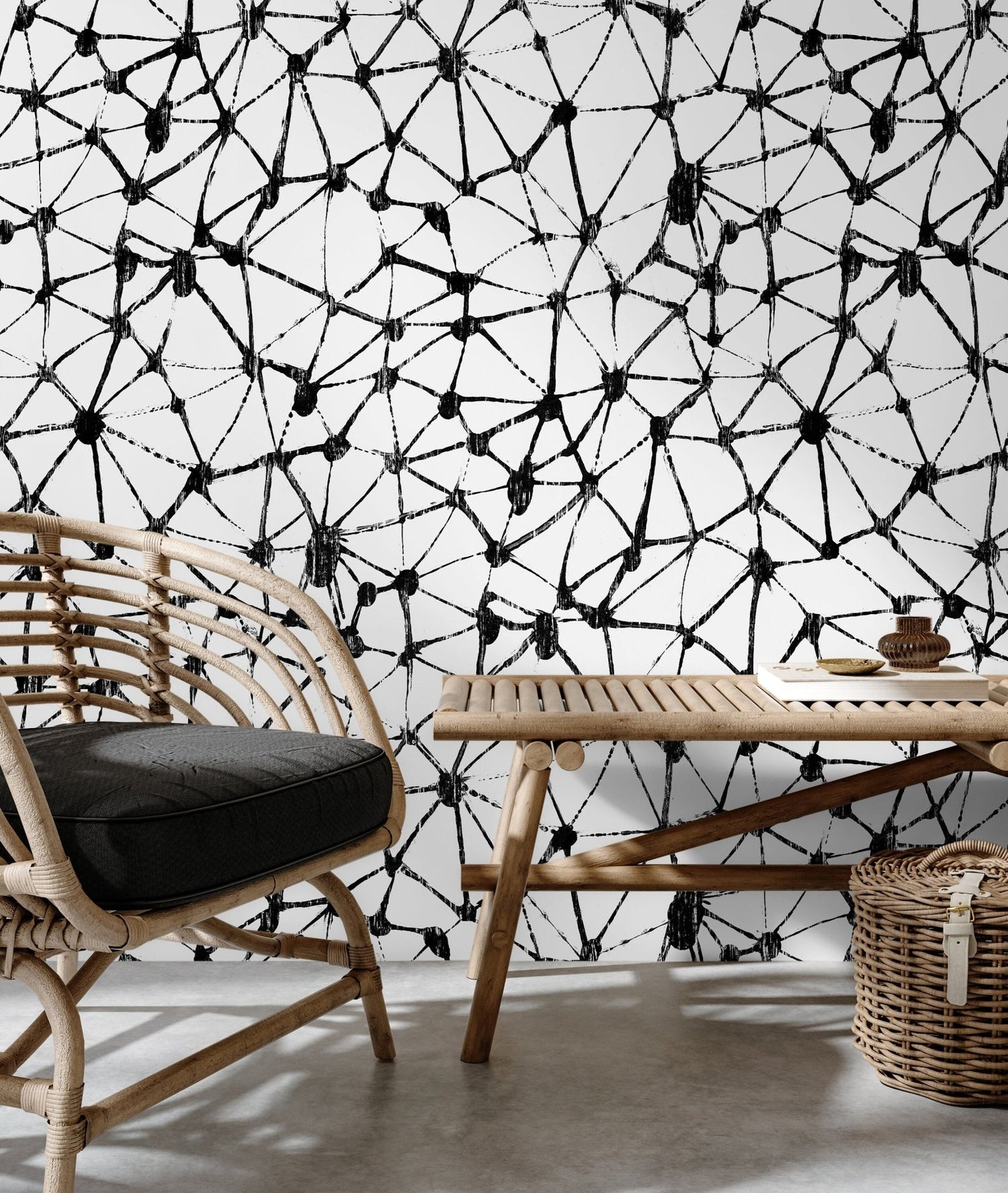 Abstract Geometric Network Wallpaper - C879 - WallTrend