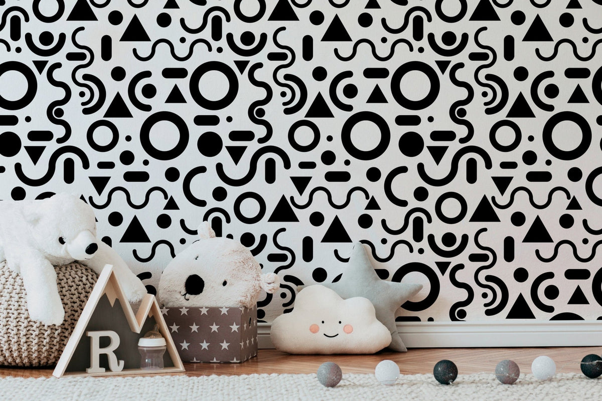 Abstract Geometric Play Wallpaper - B694 - WallTrend