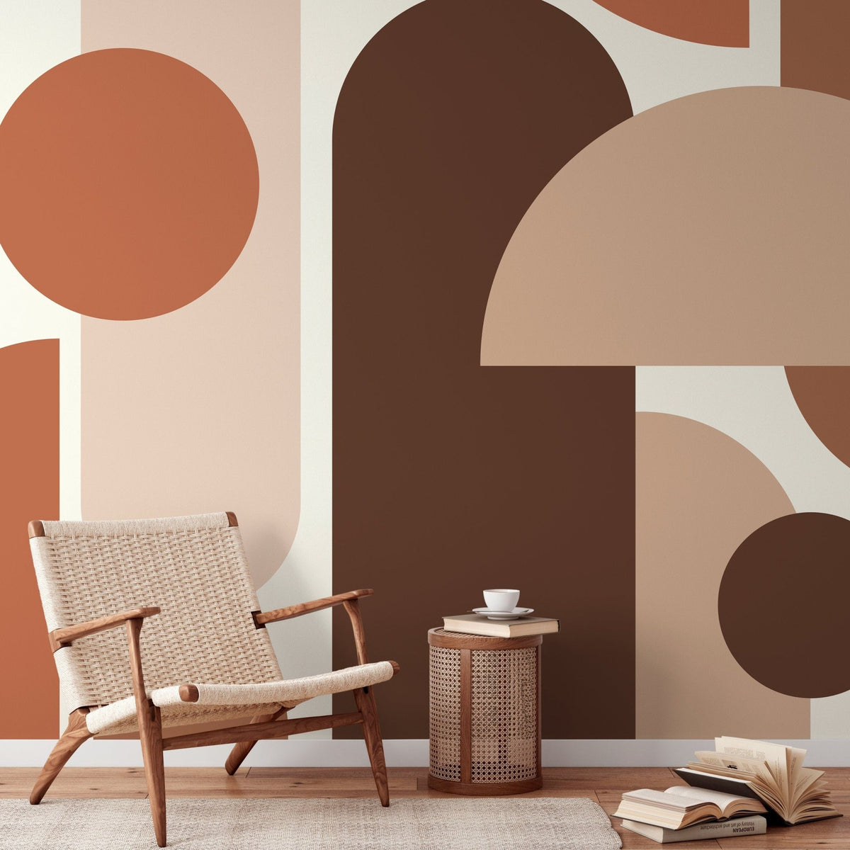 Abstract Geometric Shapes Wallpaper - B574 - WallTrend