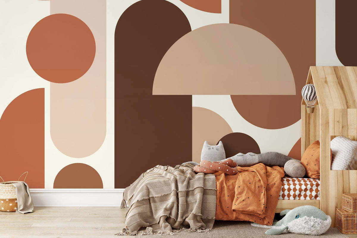 Abstract Geometric Shapes Wallpaper - B574 - WallTrend