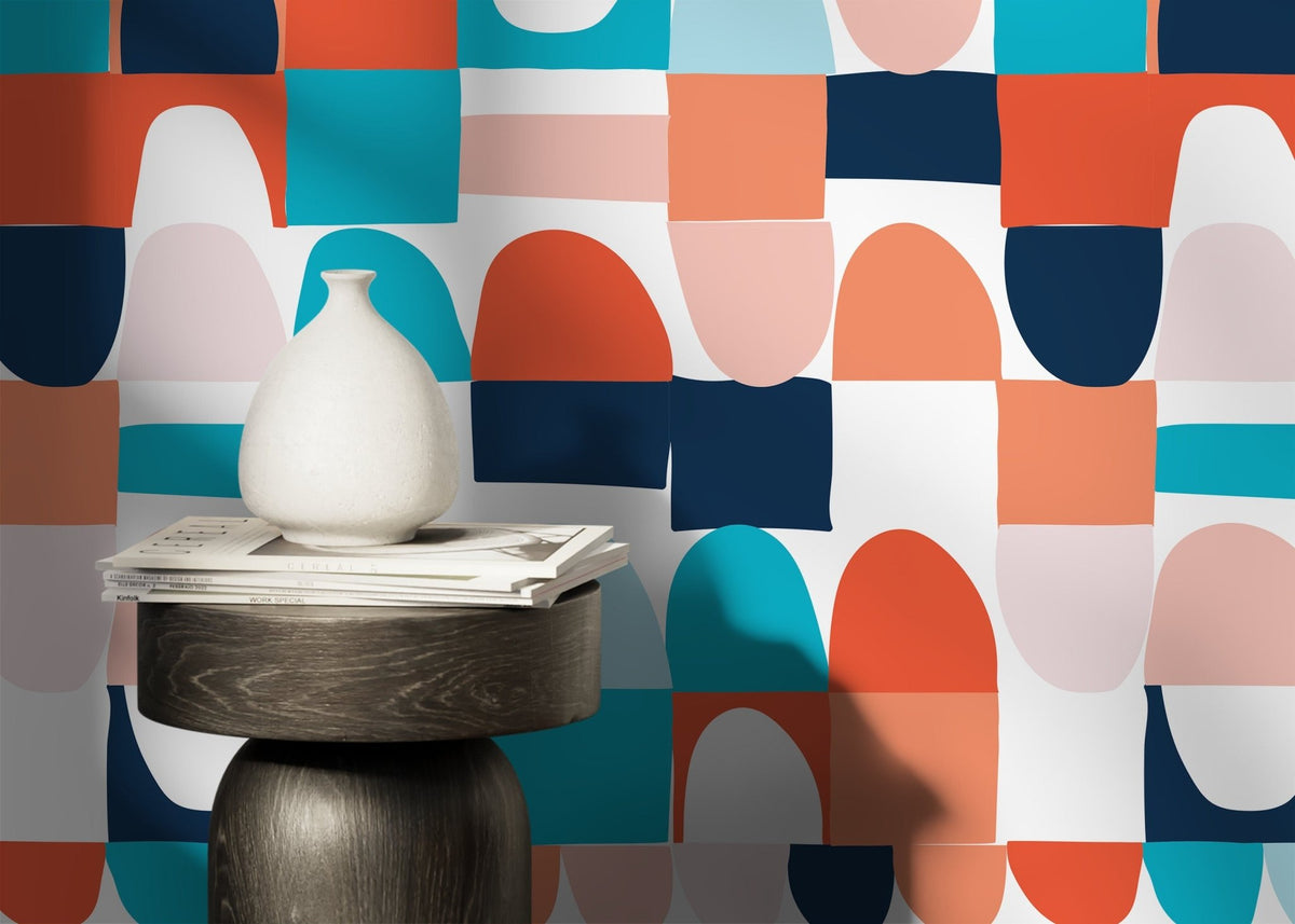 Abstract Geometric Shapes Wallpaper - B833 - WallTrend