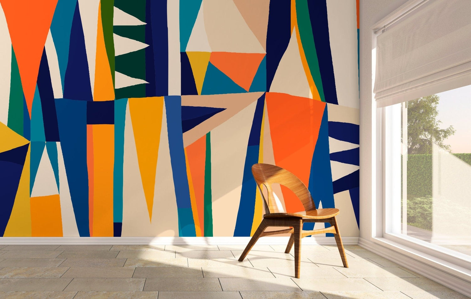 Abstract Geometric Shapes Wallpaper - B891 - WallTrend