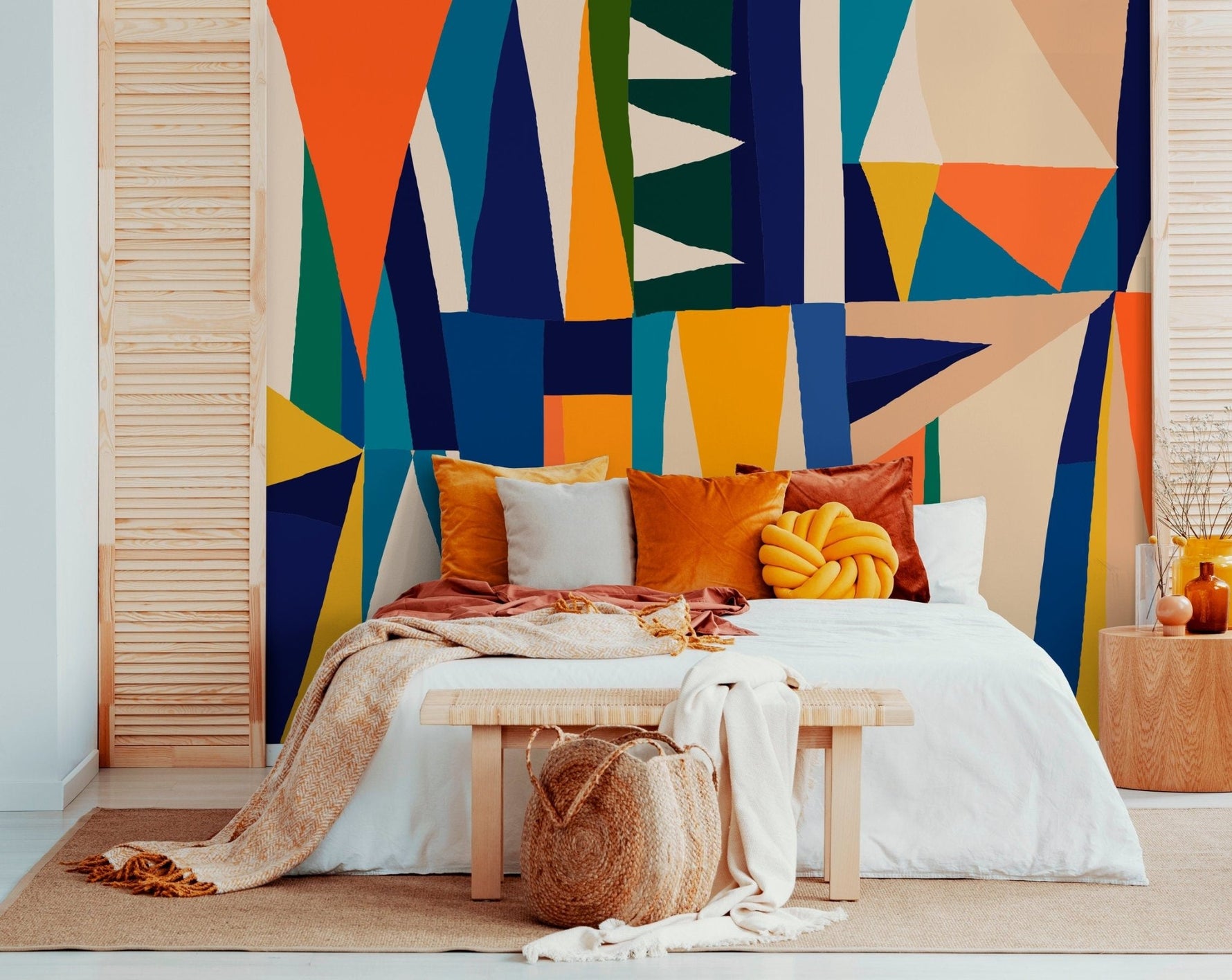 Abstract Geometric Shapes Wallpaper - B891 - WallTrend