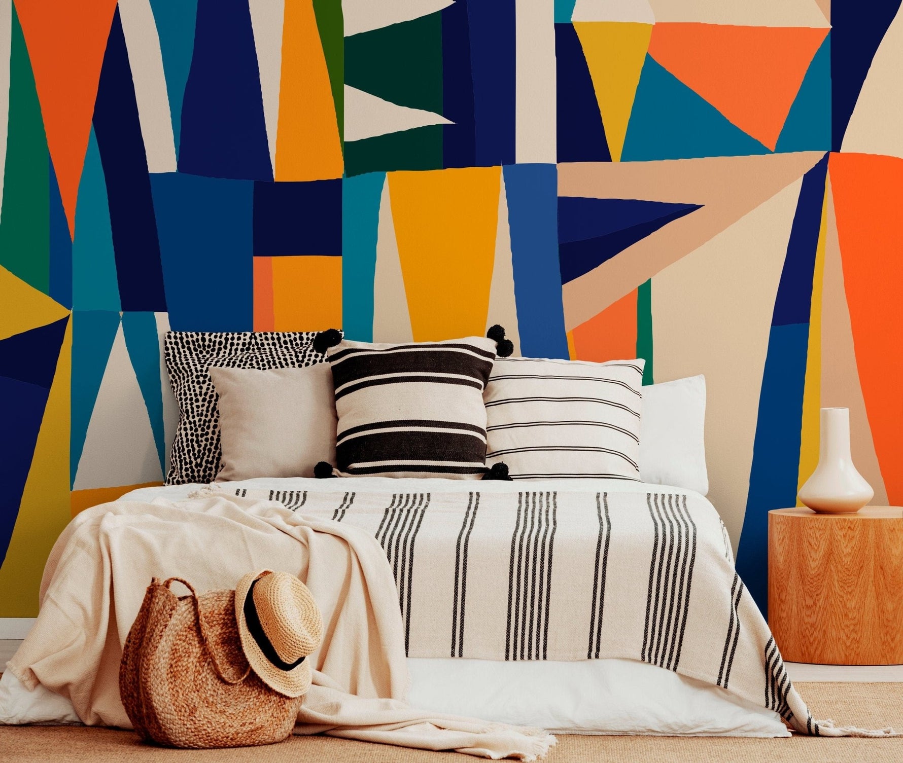 Abstract Geometric Shapes Wallpaper - B891 - WallTrend