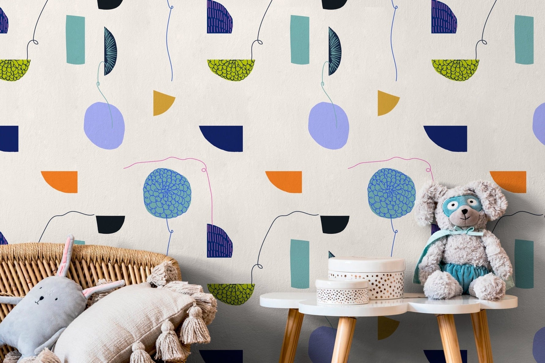 Abstract Geometric Shapes Wallpaper - C139 - WallTrend