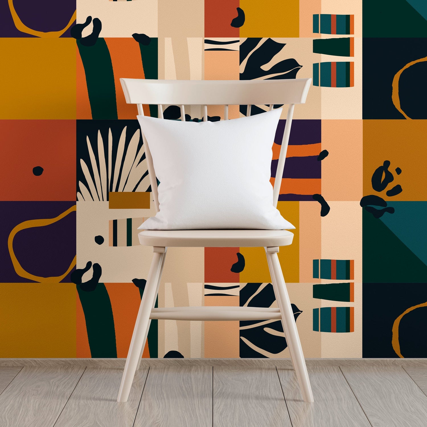 Abstract Geometric Shapes Wallpaper - C146 - WallTrend