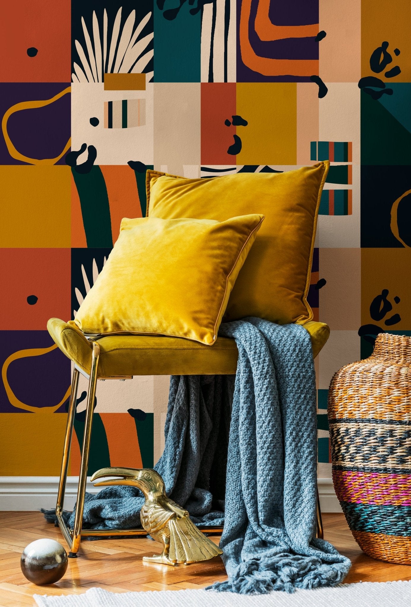 Abstract Geometric Shapes Wallpaper - C146 - WallTrend