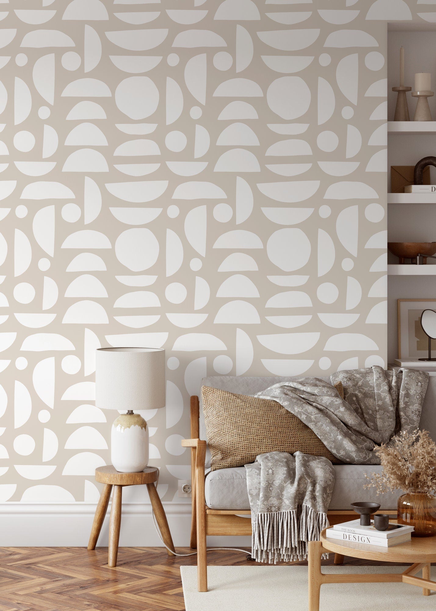 Abstract Geometric Shapes Wallpaper - D012 - WallTrend