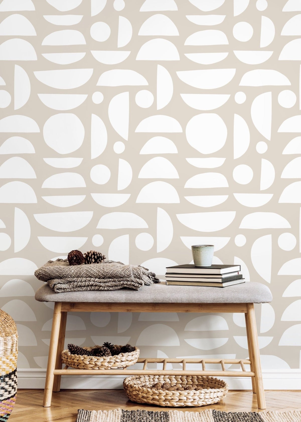 Abstract Geometric Shapes Wallpaper - D012 - WallTrend