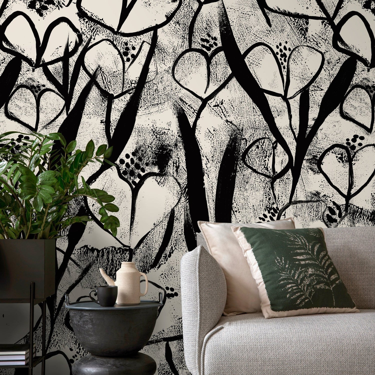 Abstract Heart Pattern Wallpaper - X192 - WallTrend