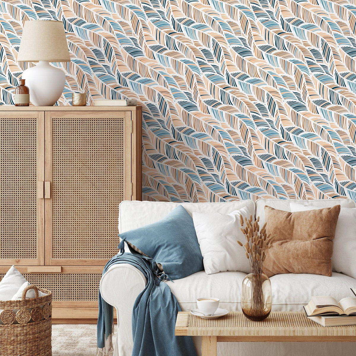 Abstract Herringbone Pattern Wallpaper - B239 - WallTrend