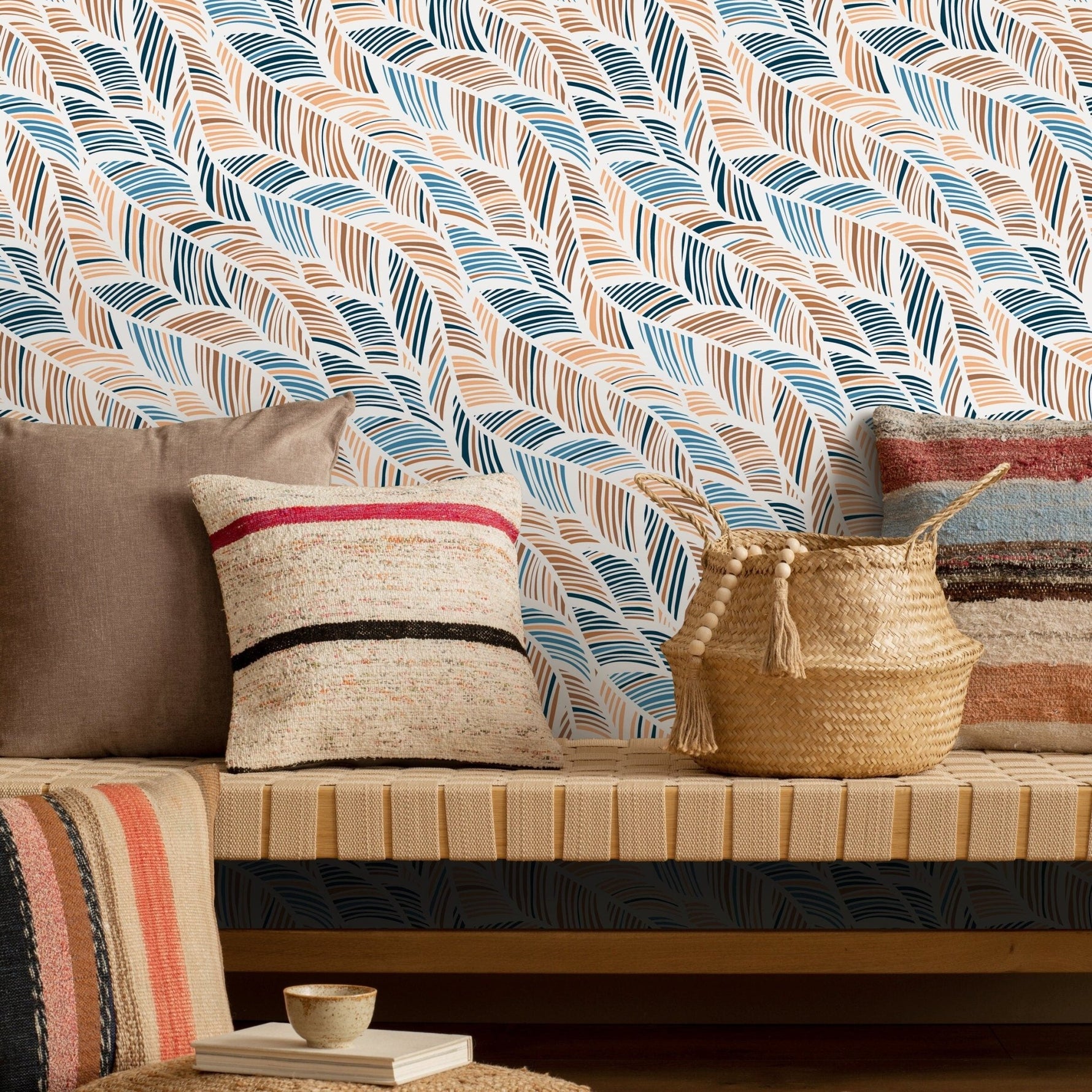 Abstract Herringbone Pattern Wallpaper - B239 - WallTrend