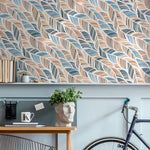 Abstract Herringbone Pattern Wallpaper - B239 - WallTrend