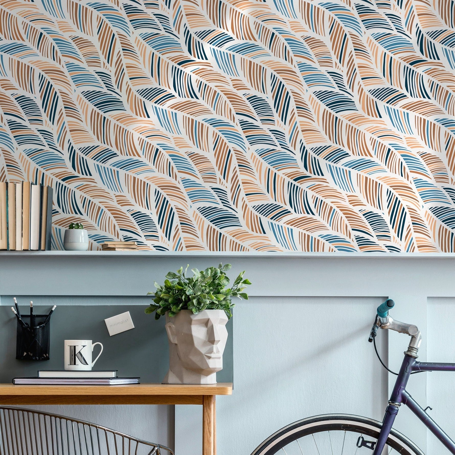 Abstract Herringbone Pattern Wallpaper - B239 - WallTrend