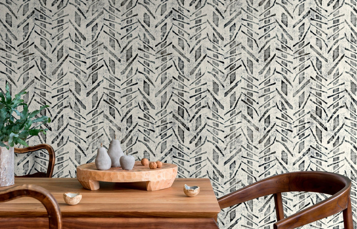 Abstract Herringbone Wallpaper - B400 - WallTrend