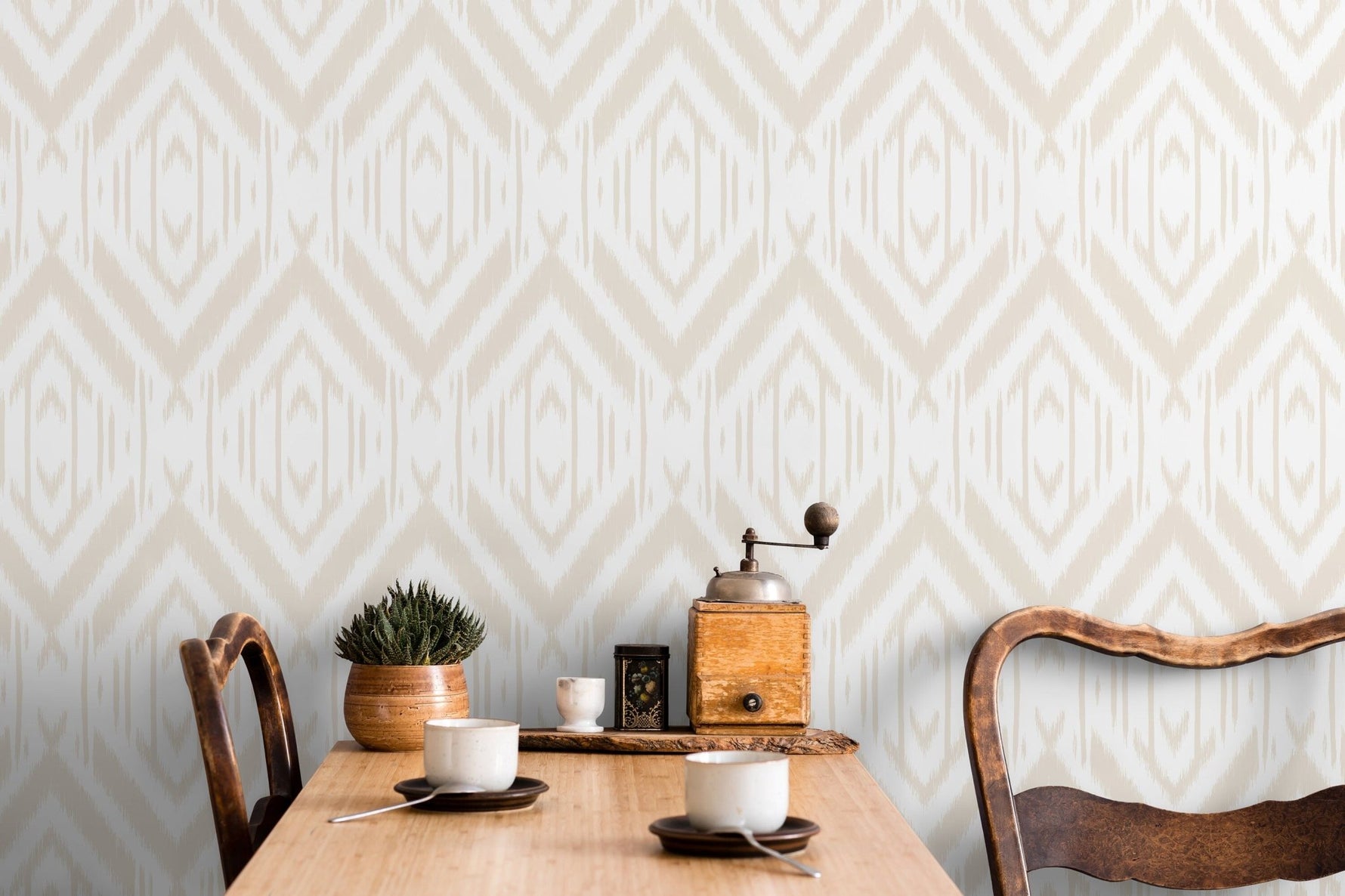 Abstract Ikat Diamond Wallpaper - C746 - WallTrend