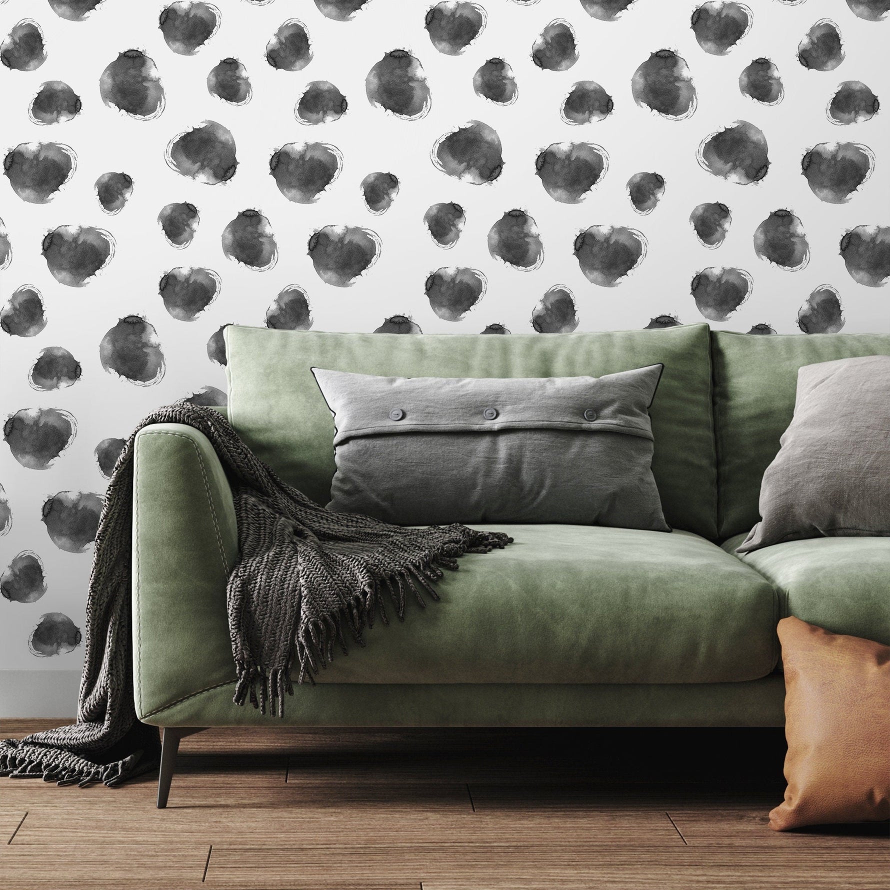 Abstract Ink Blots Wallpaper - A662 - WallTrend