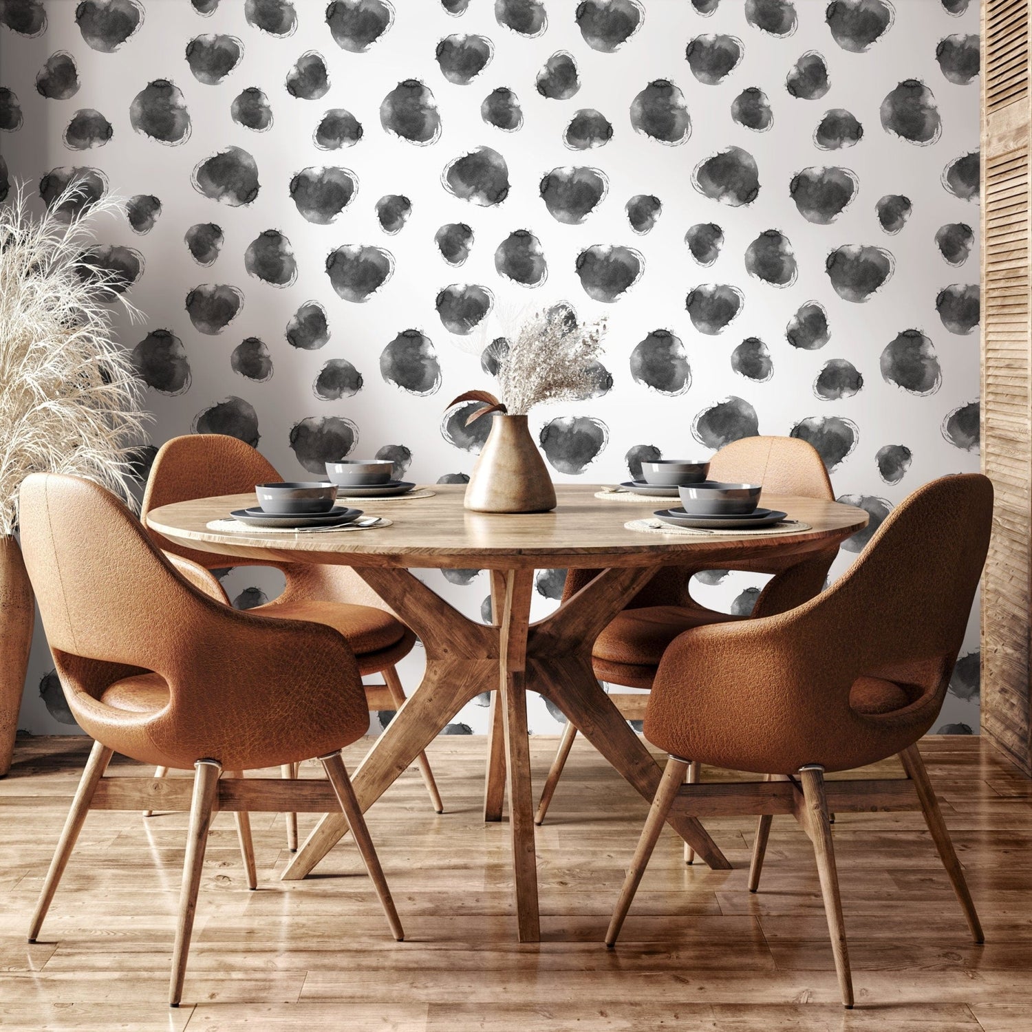 Abstract Ink Blots Wallpaper - A662 - WallTrend